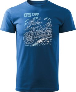 Topslang Koszulka motocyklowa z motocyklem na motor BMW GS R 1300 ADVENTURE kolekcjonerska męska niebieska REGULAR XXL 1