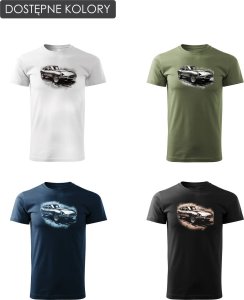 Topslang Koszulka z samochodem jaguar z jaguarem e-type e type etype kolekcjonerska męska biała REGULAR M 3