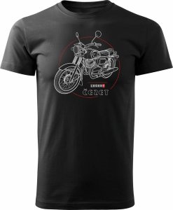 Topslang Koszulka z motocyklem na motor Cezet Cezeta 350 męska czarna REGULAR XL 1