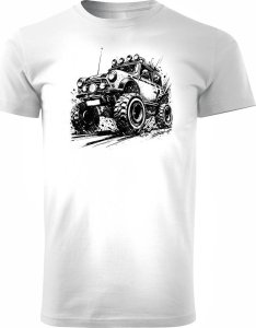 Topslang Koszulka z samochodem Mini Morris Mini Cooper monster truck kolekcjonerska męska biała REGULAR XL 1