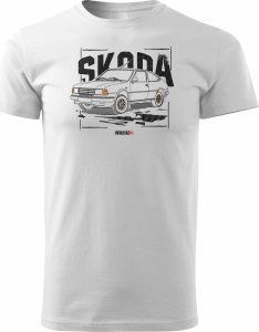 Topslang Koszulka z samochodem Skoda 120 125 130 PRL legend męska biała REGULAR XXL 1