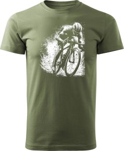 Topslang Koszulka z kolarzem kolarz kolarska dla rowerzysty z kolarką rowerem męska khaki REGULAR XL 1
