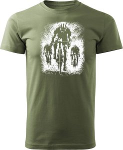 Topslang Koszulka z kolarzem kolarz kolarska kolarzami kolarze dla rowerzysty z kolarką rowerem męska khaki REGULAR XL 1