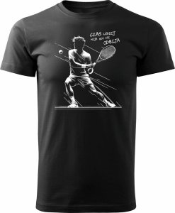 Topslang Koszulka tenis tenisowa z rakietą do tenisa ziemnego z tenisistą tenisem ziemnym męska czarna REGULAR XXL 1