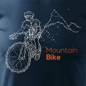 Topslang Koszulka rowerowa z rowerem górskim dla rowerzysty MTB mountain bike męska granatowa REGULAR M 2