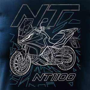 Topslang Koszulka z motocyklem na motor Honda NT 1100 męska granatowa REGULAR XXL 2