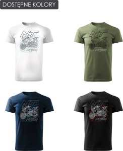 Topslang Koszulka z motocyklem na motor Honda NT 1100 męska granatowa REGULAR XXL 3