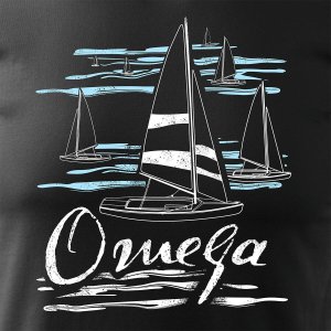 Topslang Koszulka żeglarska dla żeglarza z jachtem żaglówką sailing jacht omega męska czarna REGULAR L 2