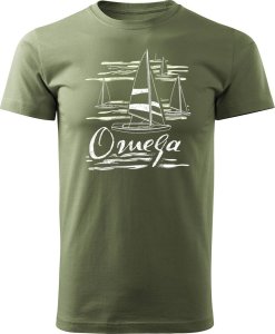 Topslang Koszulka żeglarska dla żeglarza z jachtem żaglówką sailing jacht omega męska khaki REGULAR S 1