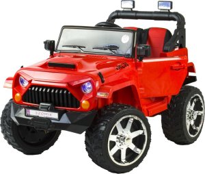 Szomik.pl Auto na akumulator dla dzieci 4x4 skóra EVA pilot CAR-JM-17-CZERWONY 1