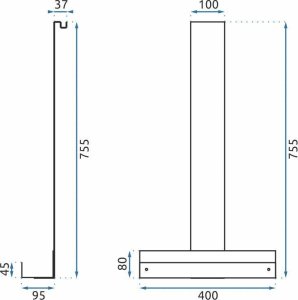 Rea Półka łazienkowa TORI Nikiel Szczotkowany INOX 8