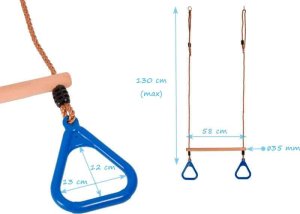 Małpiszon obręcze z trapezem zielone 2