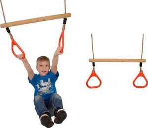 Małpiszon obręcze z trapezem czerwony 2