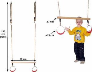 Małpiszon obręcze z trapezem okrągłe jasnozielony 2