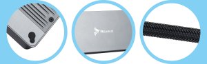 Kieszeń Reagle REAGLE HUB Obudowa Dysk SSD NVME SATA M.2 USB-C 3.2 HDMI 4K 60Hz PD 100W 4