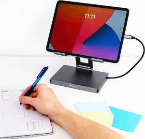 Stojak Reagle REAGLE ALUMINIOWY STOJAK PODSTAWKA IPAD TABLET + HUB HDMI 4K 60Hz PD USB-C 2