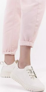 Sergio Leone Skórzane buty sportowe damskie Sergio Leone DSP011BE beżowe 38 6