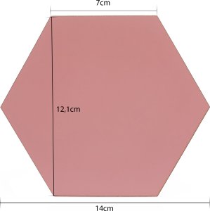 Techrebal PENELE DEKORACYJNE LAMELE ŚCIENNE HEKSAGON RÓŻOWE 14