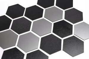 Techrebal PENELE DEKORACYJNE LAMELE ŚCIENNE HEKSAGON RÓŻOWE 8