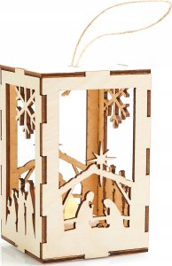 Techrebal LATARENKA LAMPION ADWENTOWY DREWNIANY RORATY LED 5