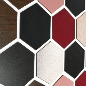 Techrebal PENELE DEKORACYJNE LAMELE ŚCIENNE HEKSAGON KOLORY 3