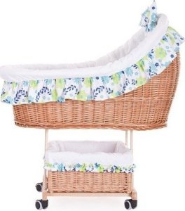 WickerPL BABY ŁÓŻECZKO WIKLINOWE DLA NIEMOWLĄT 90X60 H32/60 CM 3