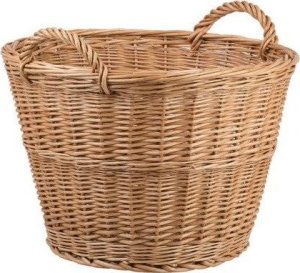 WickerPL OKRĄGŁY KOSZ Z WIKLINY KOSZ DO OGRODU POJEMNIK WIKLINOWY 45 H30 CM 1