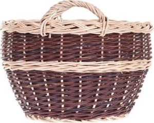 WickerPL Wiklinowy kosz ogrodowy okrągły z uchwytami pojemnik wiklinowy osłonka na doniczkę 50 H32 cm 3