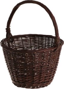 WickerPL Wiklinowy kosz ogrodowy doniczka okrągły kosz na taras do ogrodu na działkę 27 H22/33 cm 2