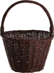 WickerPL Wiklinowy kosz ogrodowy doniczka okrągły kosz na taras do ogrodu na działkę 27 H22/33 cm 4