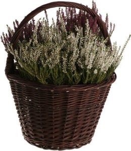 WickerPL Wiklinowy kosz ogrodowy doniczka okrągły kosz na taras do ogrodu na działkę 27 H22/33 cm 5