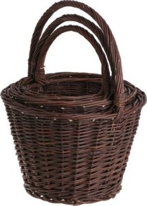 WickerPL Wiklinowy kosz ogrodowy doniczka okrągły kosz na taras do ogrodu na działkę 27 H22/33 cm 6