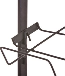 WickerPL Metalowy stojak ekspozycyjny do sklepu lub piekarni z koszami wiklinowymi 46x36 H132/142 cm 9