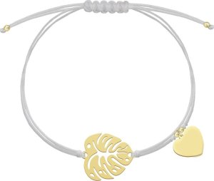 Radziszewska Jewellery Bransoletka Liść Monstery srebro pozłacane GRAWER GRATIS 1