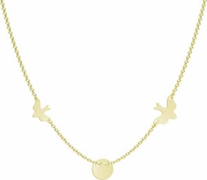 Radziszewska Jewellery Naszyjnik celebrytka GOŁĘBICA Duch Święty srebro pozłacane GRAWER GRATIS 1