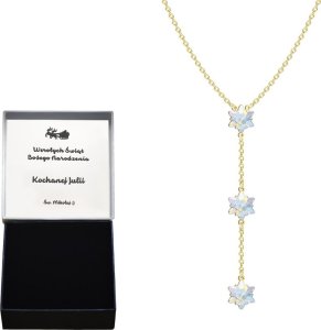 Radziszewska Jewellery Naszyjnik Srebrny z Płatkami Śniegu kryształowymi Boże Narodzenie 2