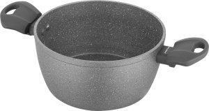 Florina Garnek kamienny z pokrywką na indukcję i gaz Lava Stone 16 cm 1,2 l 2