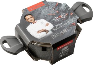 Florina Garnek kamienny z pokrywką na indukcję i gaz Lava Stone 16 cm 1,2 l 8