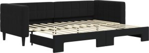 vidaXL vidaXL Sofa rozsuwana, czarna, 80x200 cm, aksamit 2