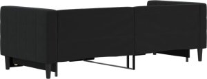 vidaXL vidaXL Sofa rozsuwana, czarna, 80x200 cm, aksamit 5