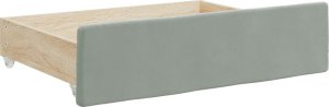 vidaXL vidaXL Sofa rozsuwana z szufladami, jasnoszara, 90x200 cm, aksamit 10