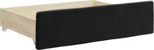 vidaXL vidaXL Sofa rozsuwana z szufladami, czarna, 80x200 cm, aksamit 6