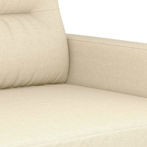 vidaXL vidaXL 2-cz. komplet wypoczynkowy z poduszkami, kremowy, obity tkaniną 5