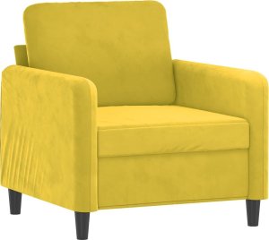 vidaXL vidaXL 3-cz. komplet wypoczynkowy, żółty, obity aksamitem 3