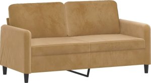 vidaXL vidaXL 2 cz. komplet wypoczynkowy, brązowy, obity aksamitem 4