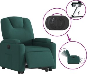 vidaXL vidaXL Podnoszony fotel masujący, elektryczny, rozkładany, zielony 6