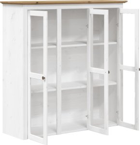 vidaXL vidaXL Kredens BODO, biało-brązowy, 115,5x43x200,5 cm, drewno sosnowe 5