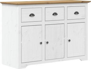 vidaXL vidaXL Kredens BODO, biało-brązowy, 115,5x43x200,5 cm, drewno sosnowe 7