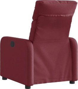vidaXL vidaXL Elektryczny fotel rozkładany, winna czerwień, obity tkaniną 5