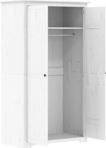 vidaXL vidaXL Szafa BODO, biała, 99x53,5x173 cm, lite drewno sosnowe 4